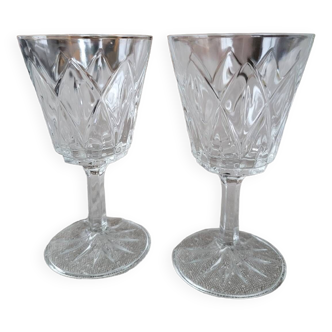 Lot 2 verres en cristal de Reims