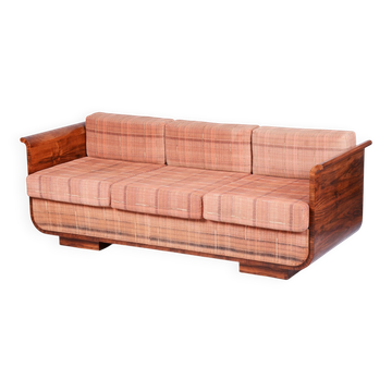 Art Deco Walnut Sofa by J. Halabala for Up Zavody, Czech, 1930s