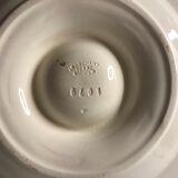 Old square plate longchamp XXth ceramic egg display