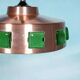 Space Age hanging lamp in coloured glass, vintage Scandinavian lamp.