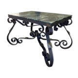 Table en fer forget et marbre 1930 1940