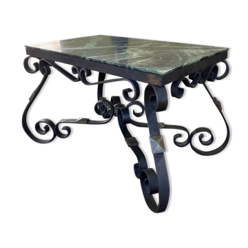 Table en fer forget et marbre 1930 1940
