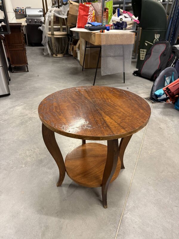 Guéridon table d'appoint art déco en chêne