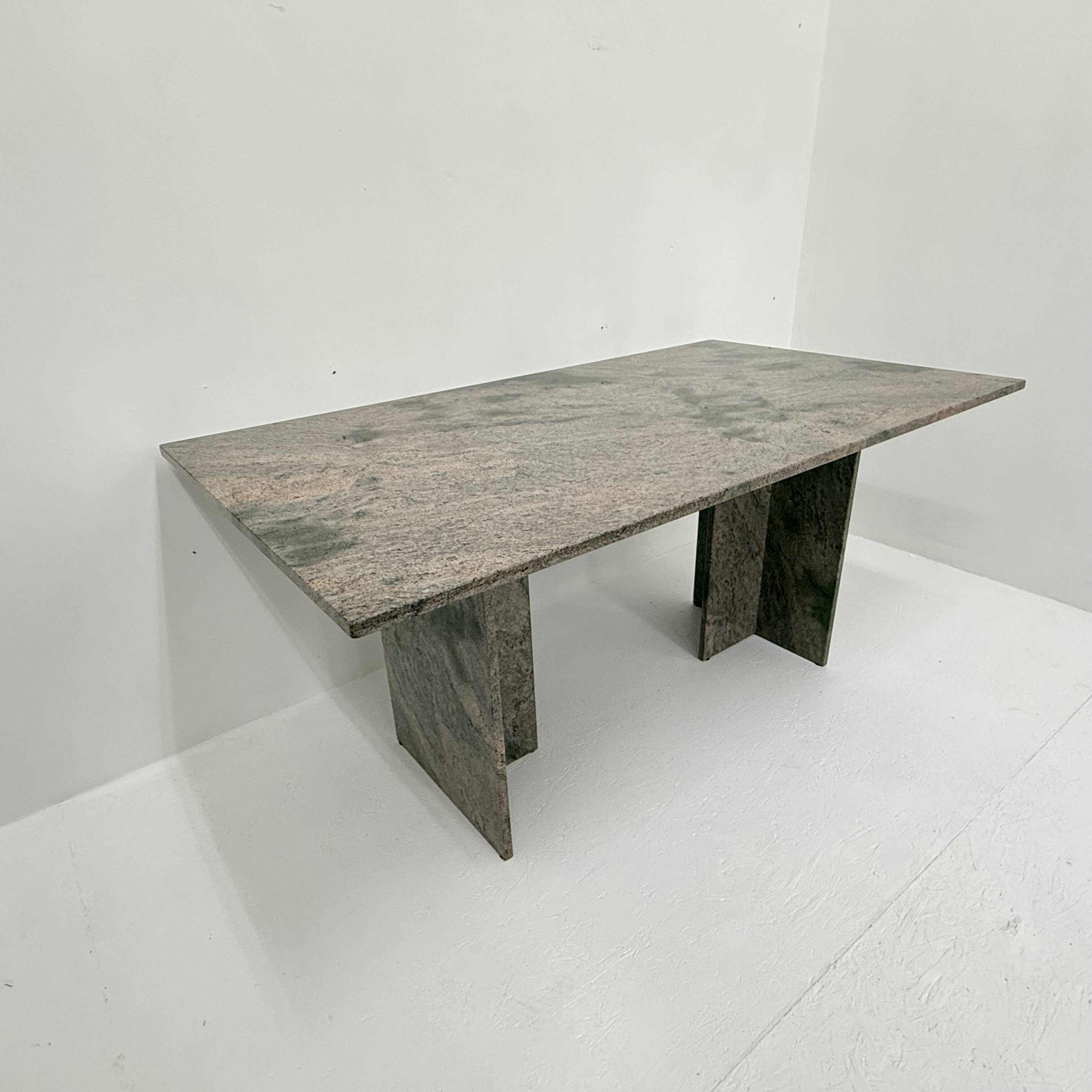 Mid-century modern granite dining table , 1970s