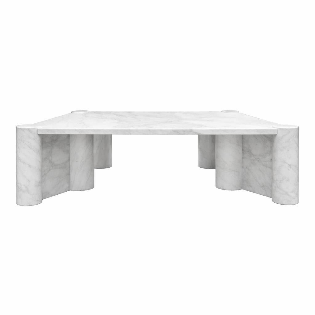 Jumbo Square Coffee Table by Gae Aulenti for Knoll, 1965, White Carrara, Italy