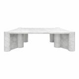 Jumbo Square Coffee Table by Gae Aulenti for Knoll, 1965, White Carrara, Italy