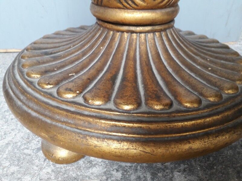 Golden carved wood lamppost or period 1940 Italy
