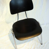 Set of 4 stackable chairs chrome steel tube
