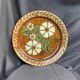 Terracotta plate with floral decoration