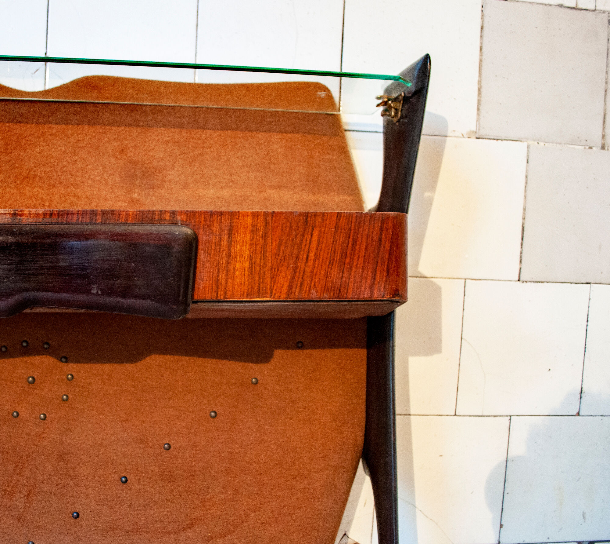 Vintage wooden console Italy 1950s