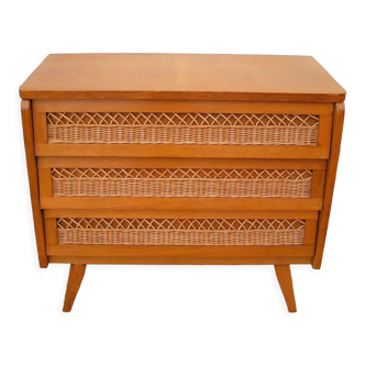 Rattan drawer chest of drawers feet compass