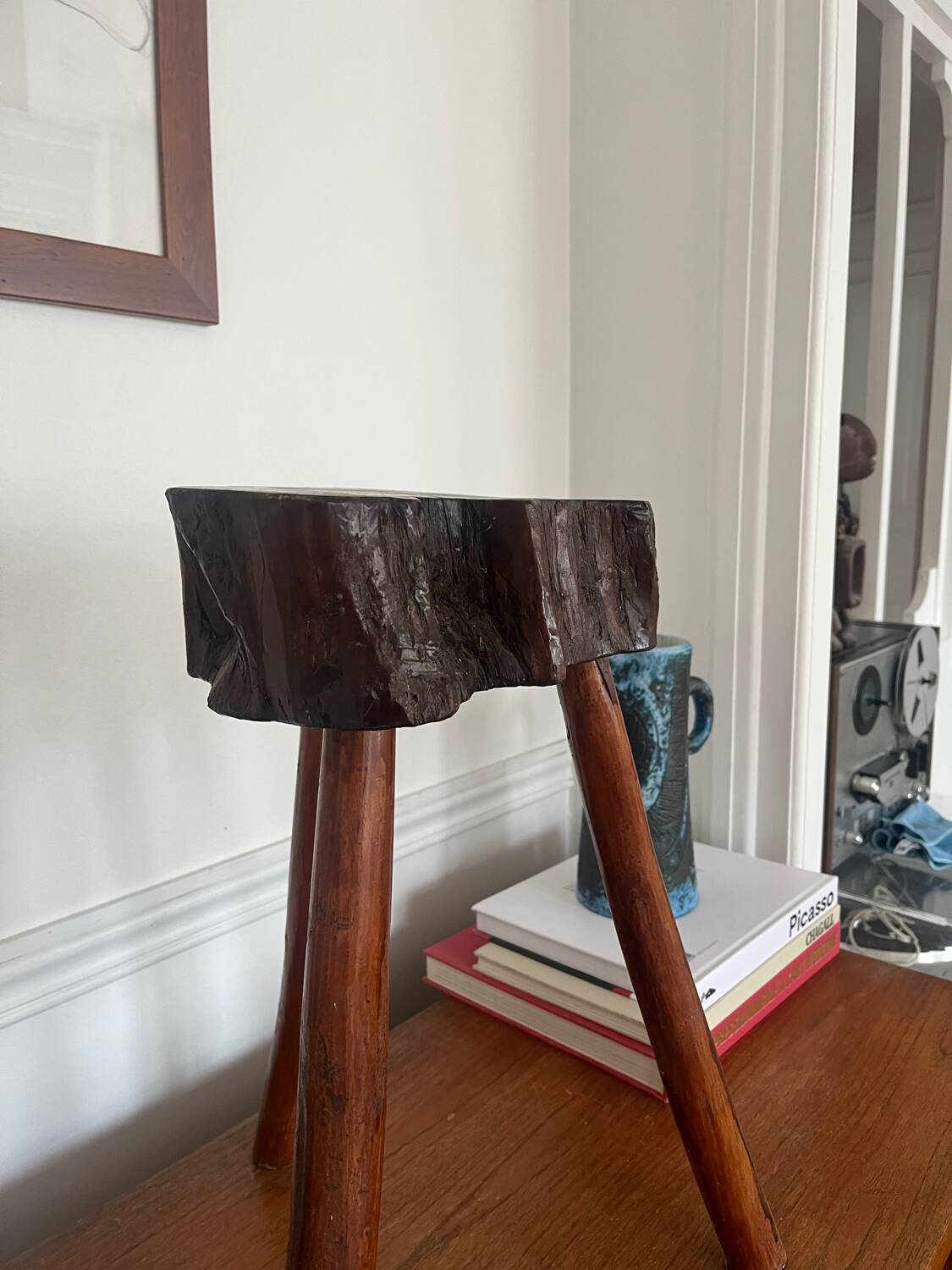 Brutalist tripod stool