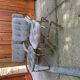 Vintage Italian dining chairs in brass, 1970s, set of 4