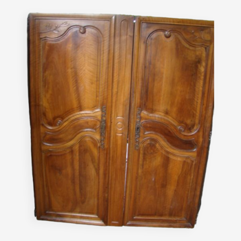 Late 19th century walnut cabinet doors