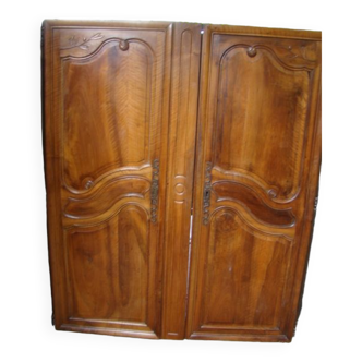 Portes d'armoire noyer fin 19ème