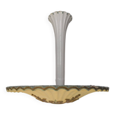 Grande lampe Art Déco en plâtre, diamètre 70 cm, début du 20e siècle.
