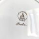 Round vintage plate L'Amandinoise model Paola cream and white flowers