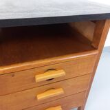 Vintage oak desk from the 1960s.