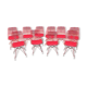 Suite de 10 chaises en métal