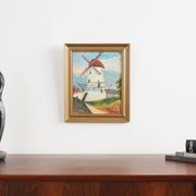 Painting „The Colourful Windmill”, Scandinavian design, 20th century, by Aage Verner Thrane