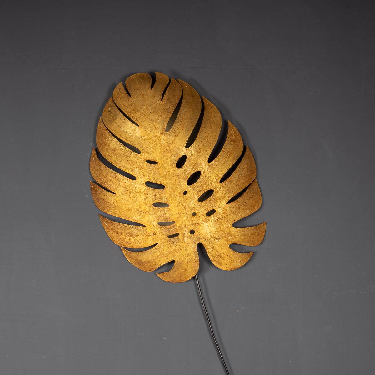 Wonderful 20thc spanish set of six leaf wall lights c.1970