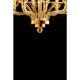 Modern Amber Linear Murano Glass Gold Chandelier in Contemporary Style