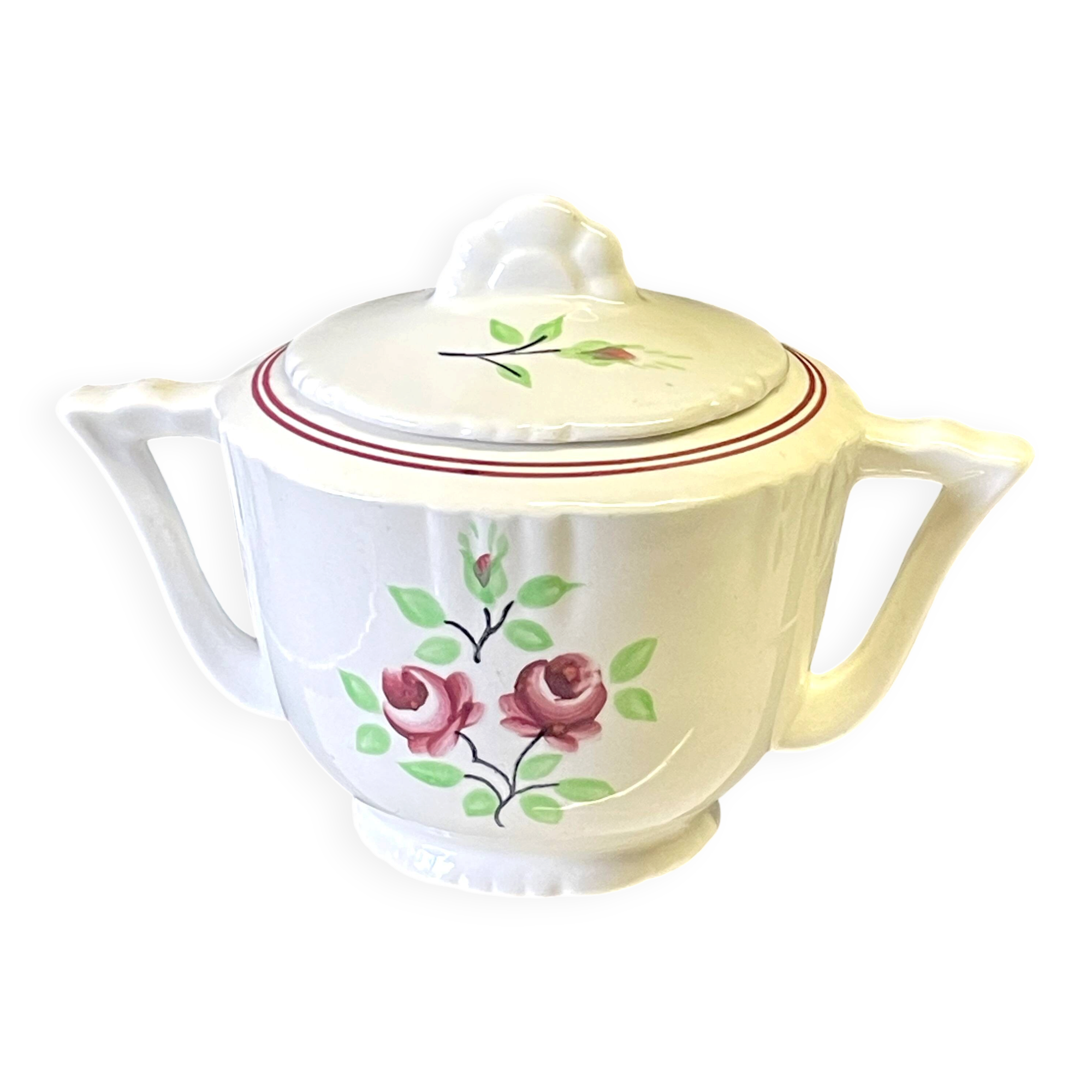 Very nice sugar bowl from Moulin des Loups in very good condition.