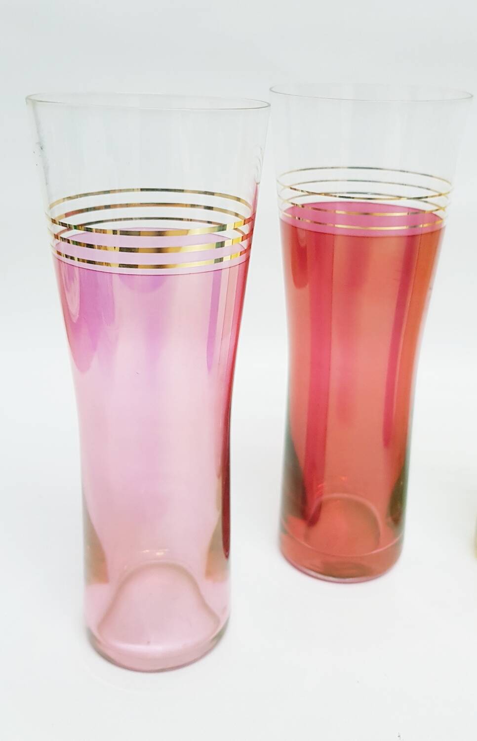 1960's pearlescent Tom Collins glasses