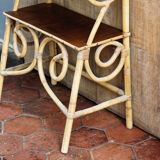 Vintage rattan shelf