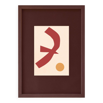 Collage on old paper inspired by Matisse signed eawy