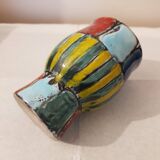 Enamelled vintage Vallauris vase