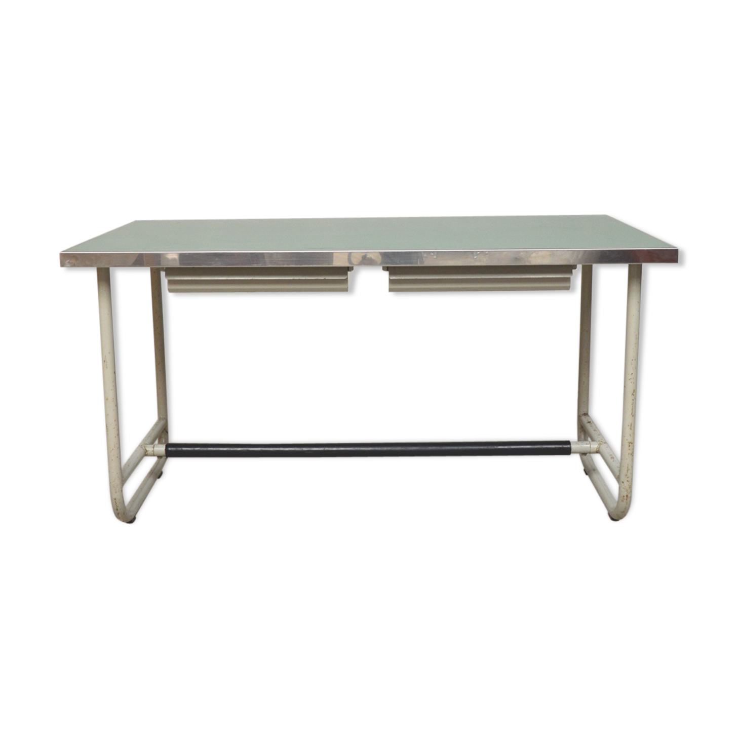 Old metal post desk, 1970