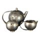 Silver-plated Tea/Coffee Service in Art Deco Modernist Design, circa 1940