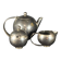 Silver-plated Tea/Coffee Service in Art Deco Modernist Design, circa 1940