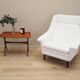 White armchair, Danish design, 1970s, production: Denmark