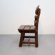 Brutalist fishbone stoelen eikenhout Jaren 70