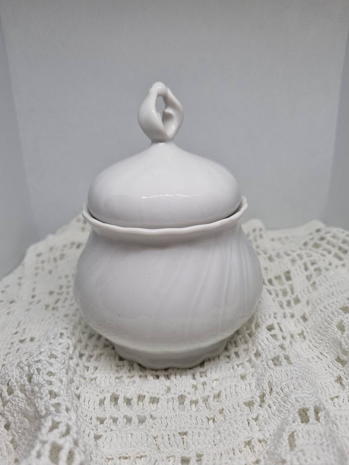 Porcelain sugar bowl