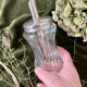Verseuse sucre verre et inox vintage