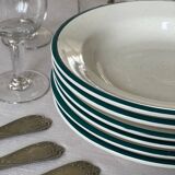 6 earthenware soup plates