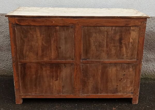 Petite vitrine ancienne en bois blanc