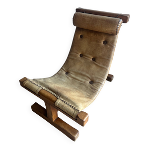 Fauteuil brutaliste Mid-Century