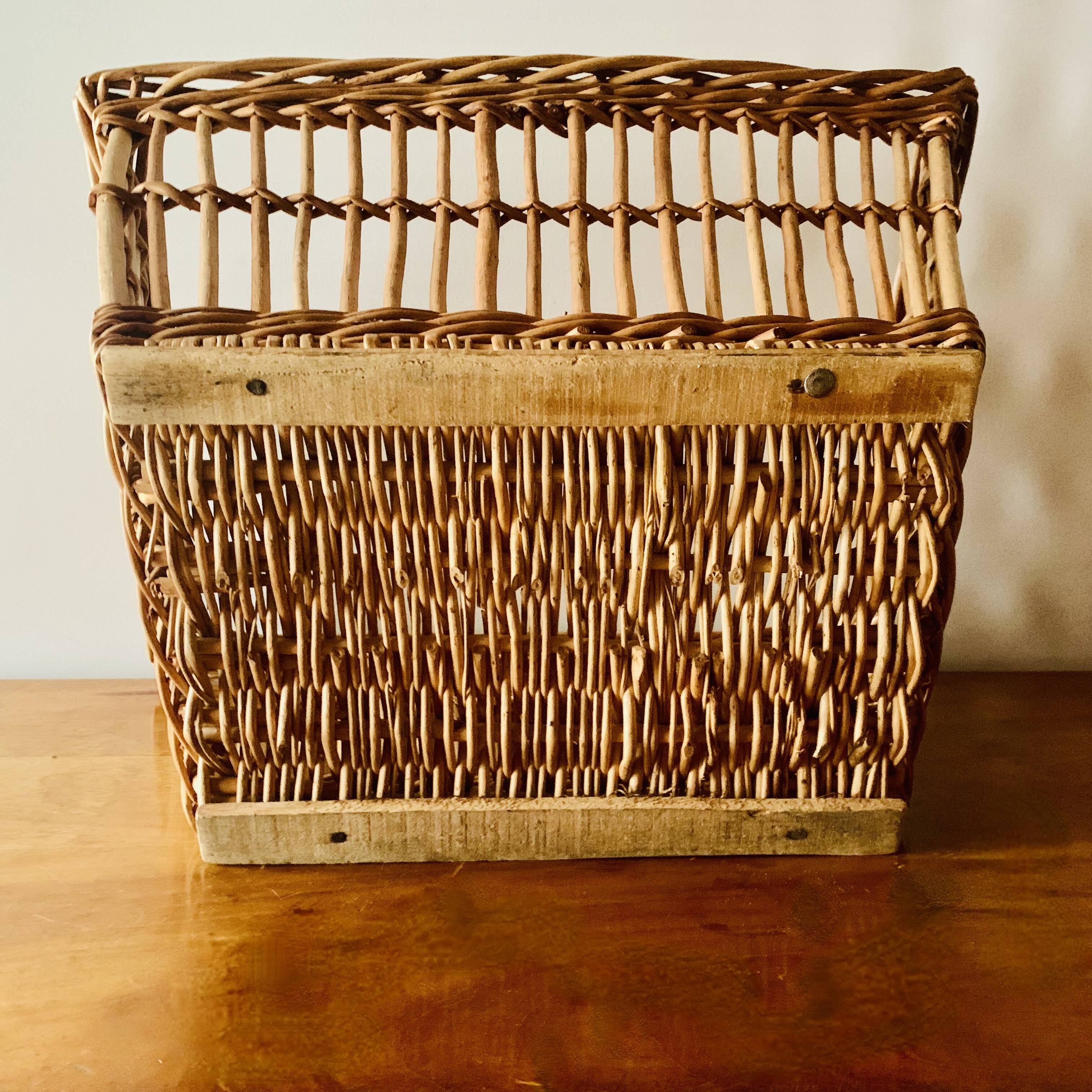 Large vintage wicker basket