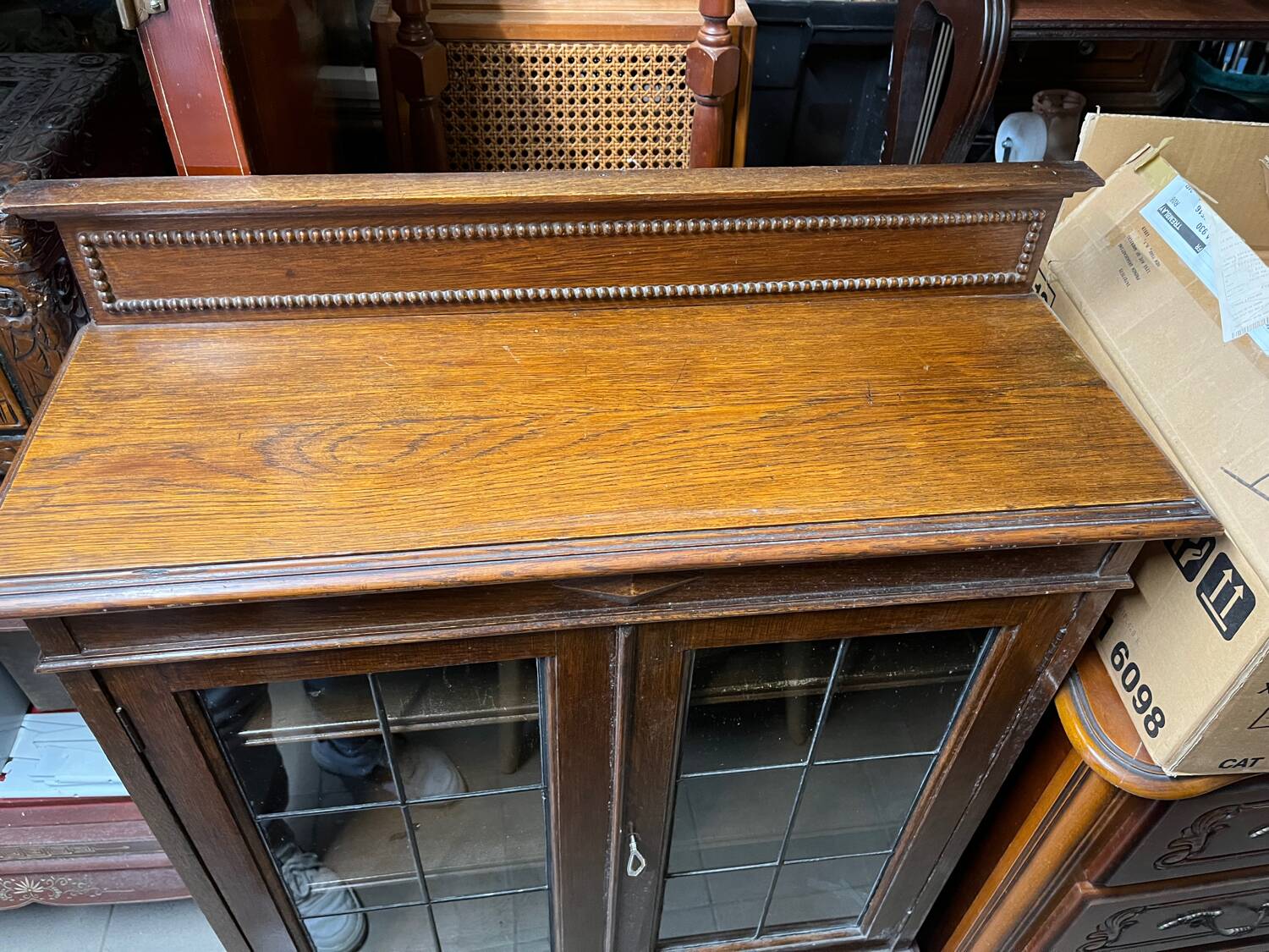 Antique 2-door display cabinet