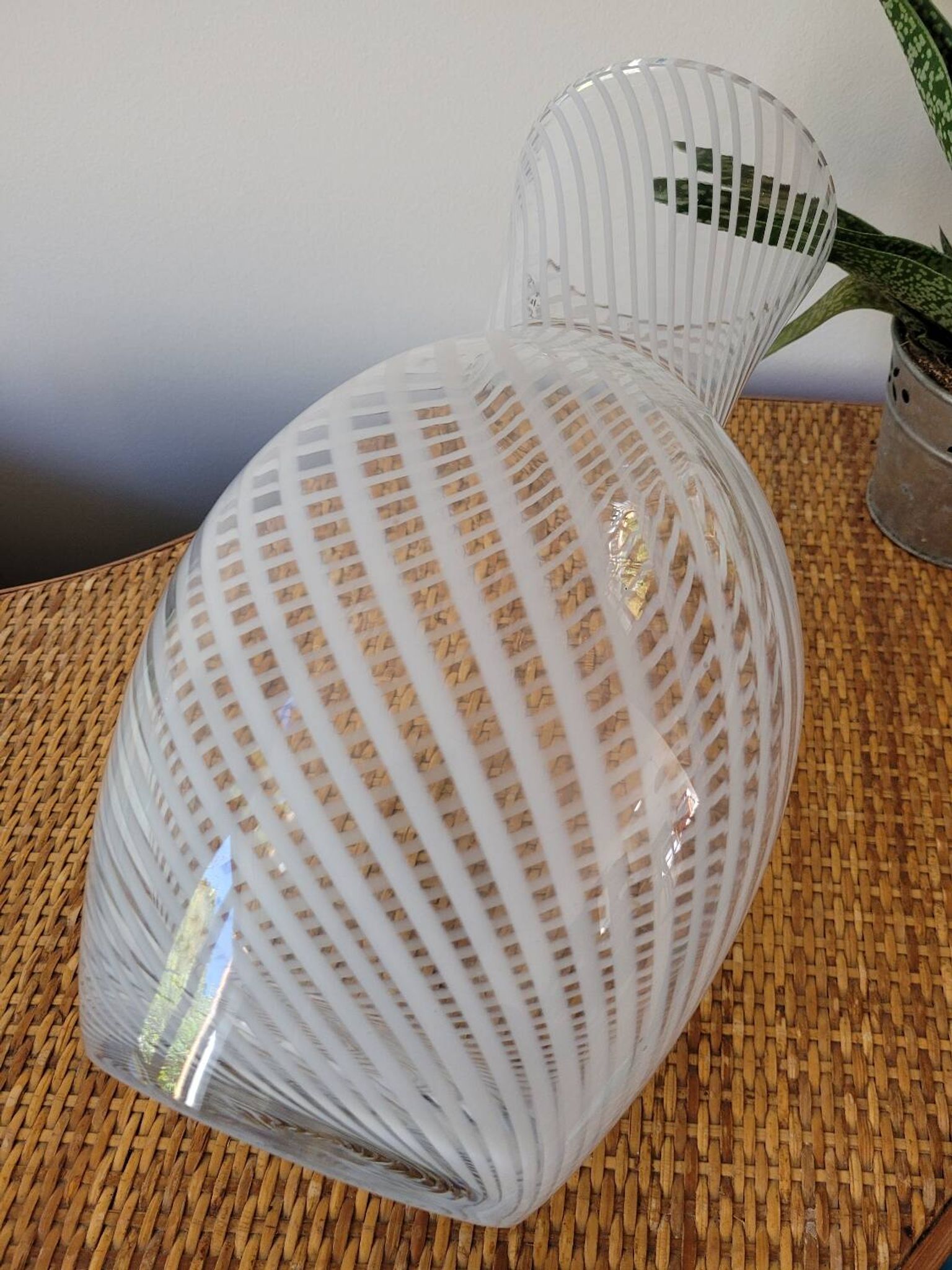 Vase en verre soufflé artisanal Murano