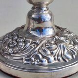 Bougeoirs en métal argenté