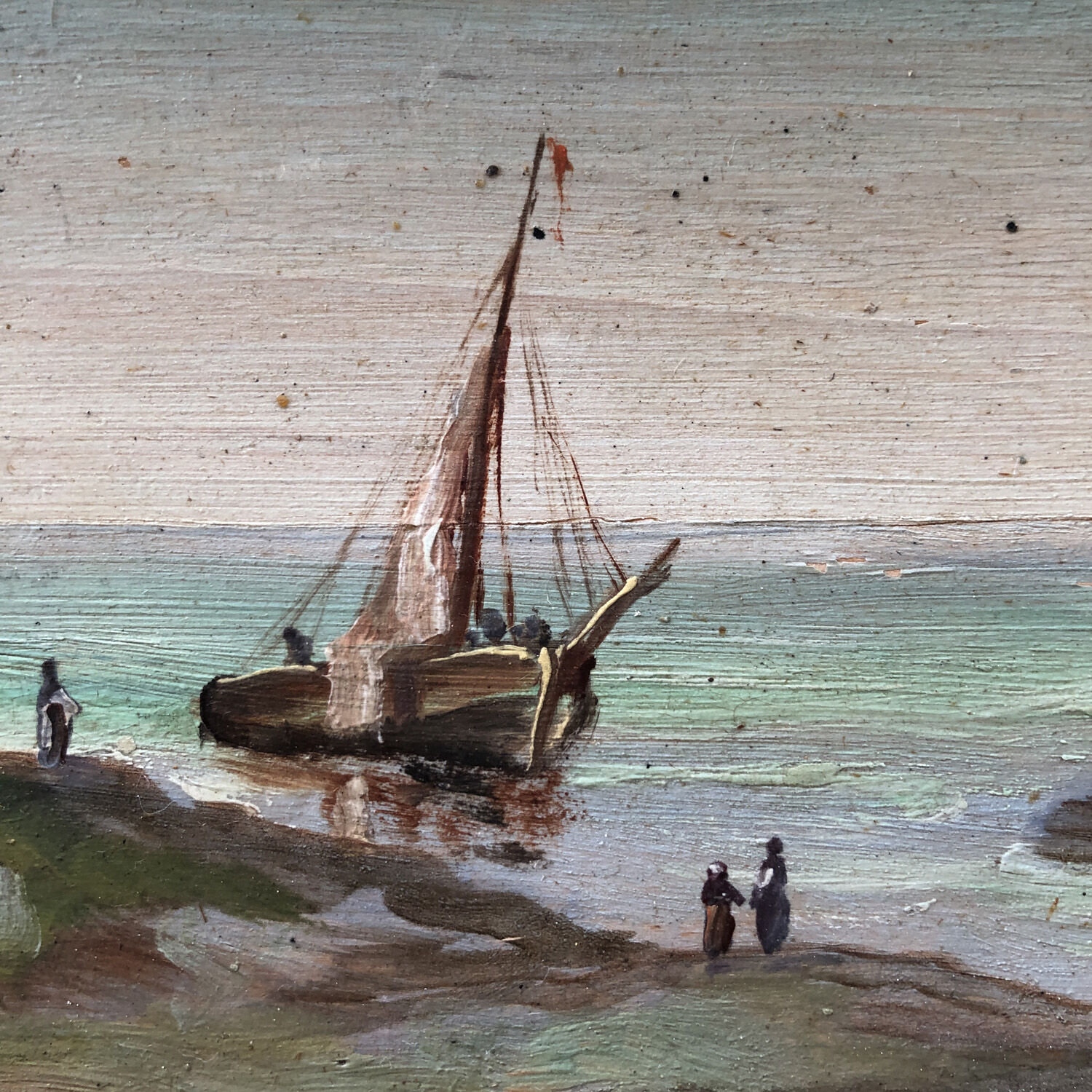 Tableau XIXème "Marine bretonne"