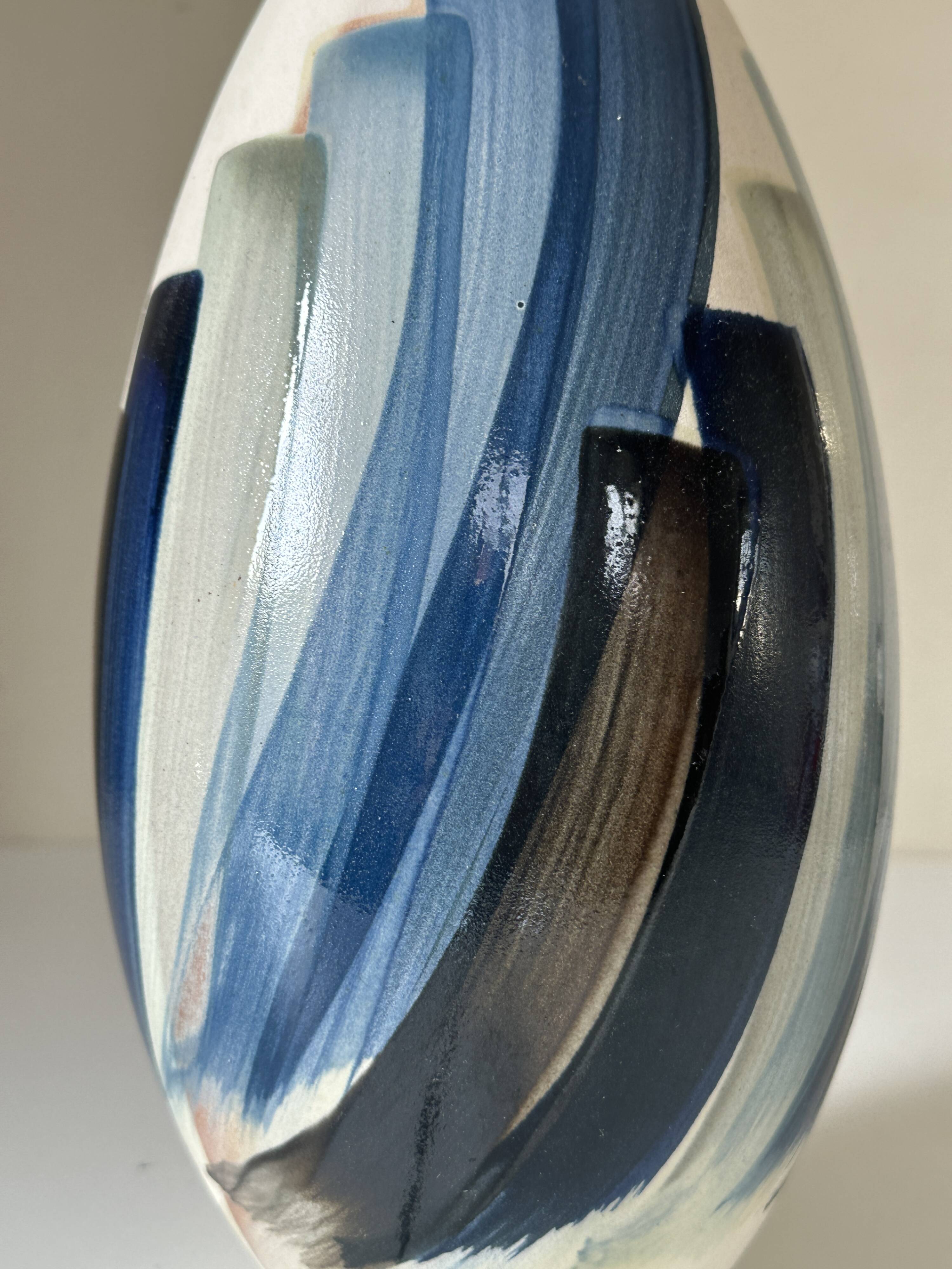 Vintage ceramic terracotta lamp 80s 90s