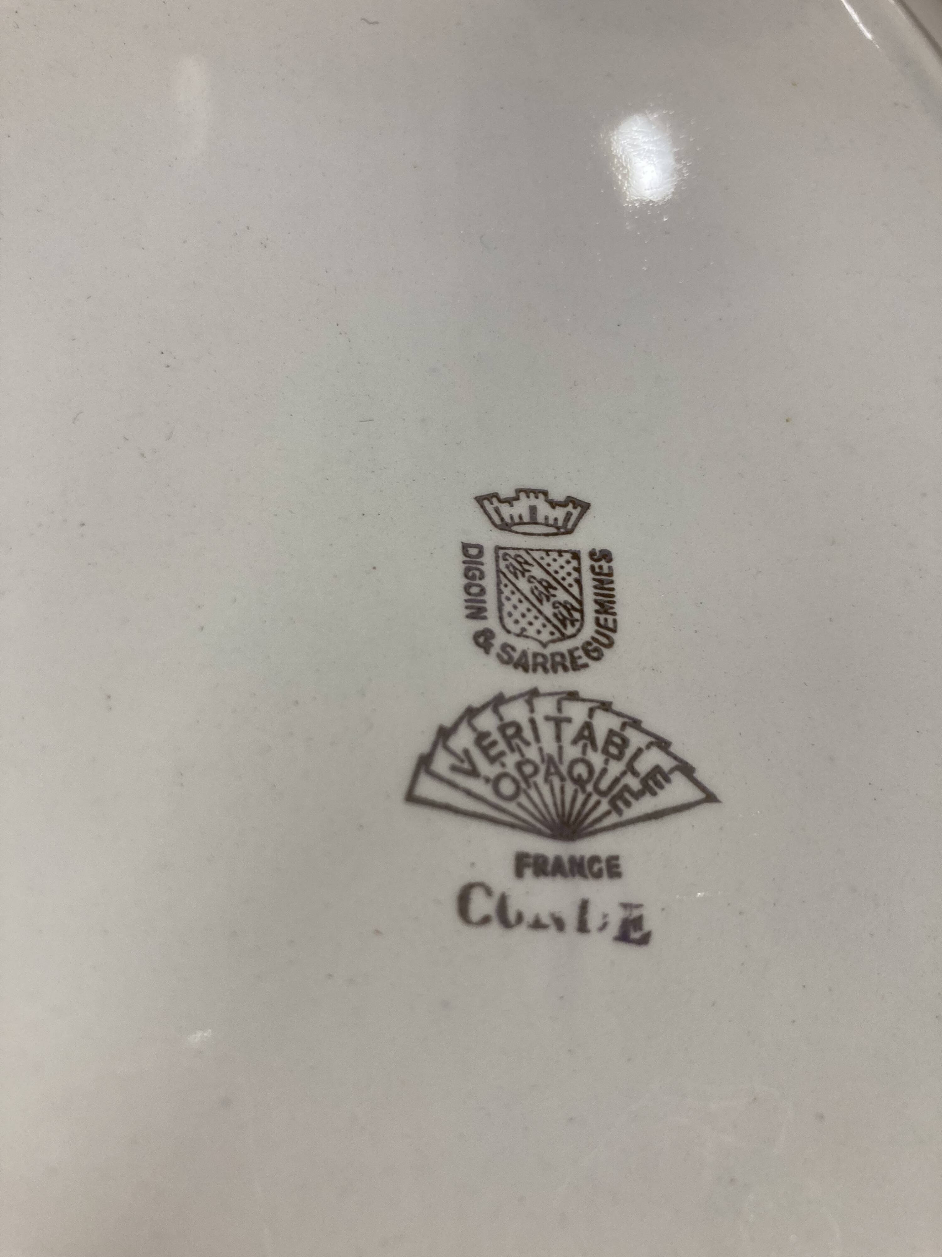 Set of 7 pieces Digoin Sarreguemines