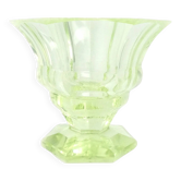 Art Deco vase, uranium glass, Poland, 1930s