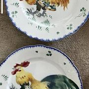 Plates plates model the roosters manufacture of luneville